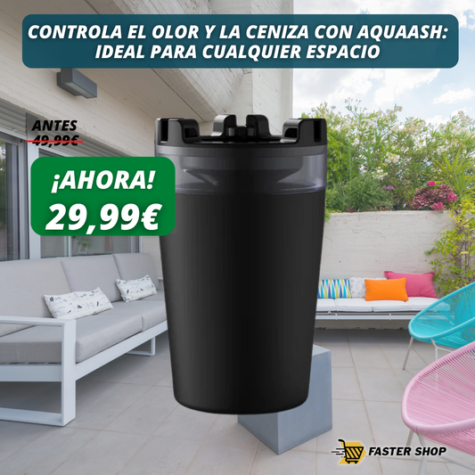 AquaAsh - Cenicero con Tapa y Depósito de Agua Antihumo