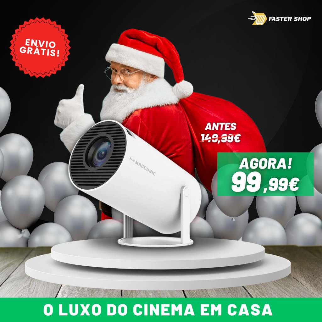 CinePrime Pro 4K: O Projetor Inteligente Portátil Definitivo