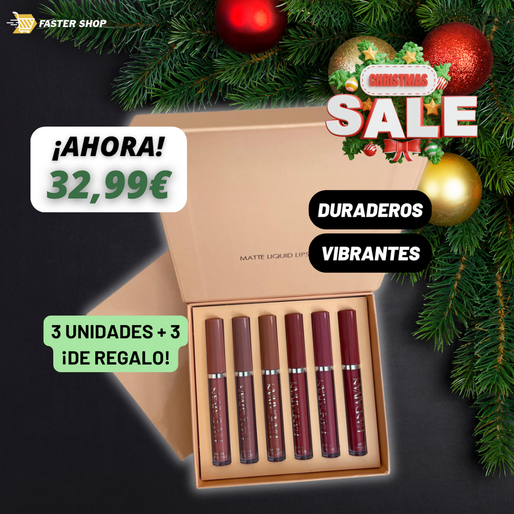 Set Labiales Mate "Glam6": Compra 3, Llévate 6