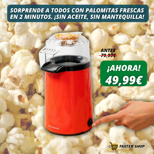 Palomitera de Aire Caliente AeroPop - Máquina de Palomitas Saludables y Sin Aceite