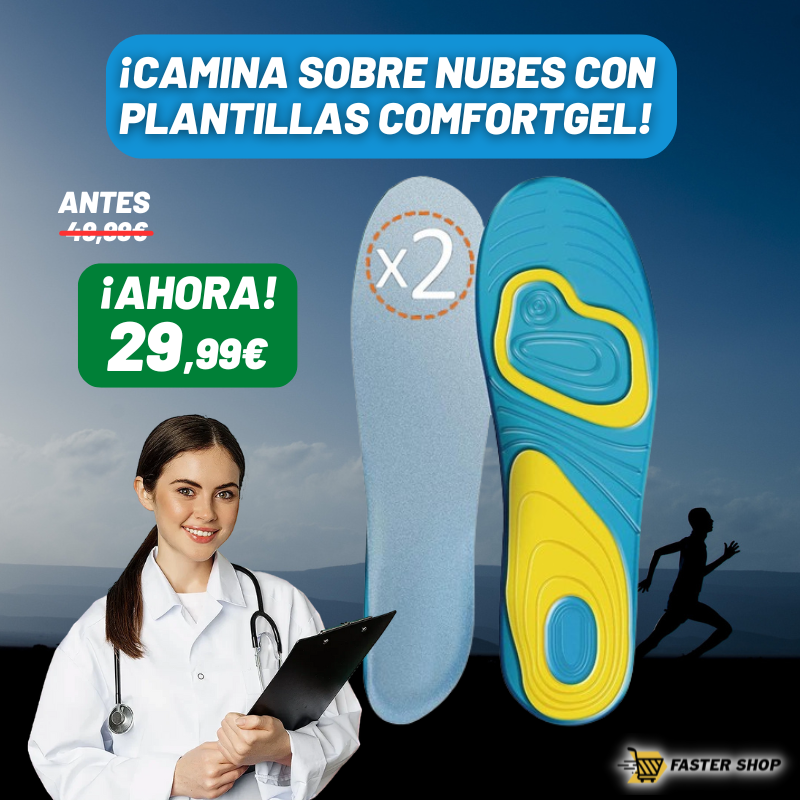 ComfortGel Plus: Plantilla de Gel Premium - Talla 41 a 46