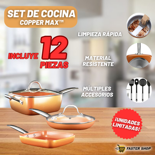 Set de Cocina Copper Max 12 piezas