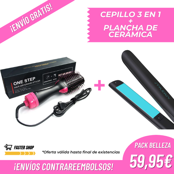 Pack Beauty II - Cepillo + Planchas de cerámica