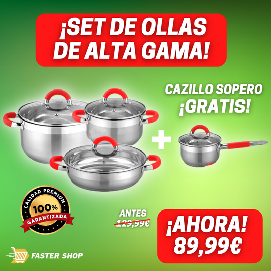 Set de Baterías 8 piezas acero inoxidable